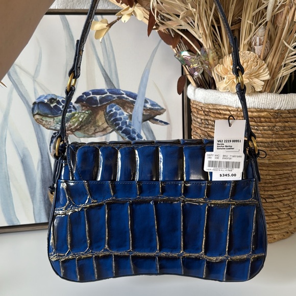 NWT 🌹Brahmin NERIDA ANCHOR NERINA Melbourne Leather Satchel ⭐NWT, REG, DUST BAG - Picture 9 of 13